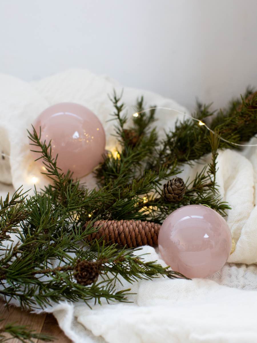 クリスマスボールオーナメント アンバー S Orne De Feuilles クリスマスボールオーナメント アンバー S Orne De Feuilles